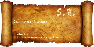 Sámson Noémi névjegykártya